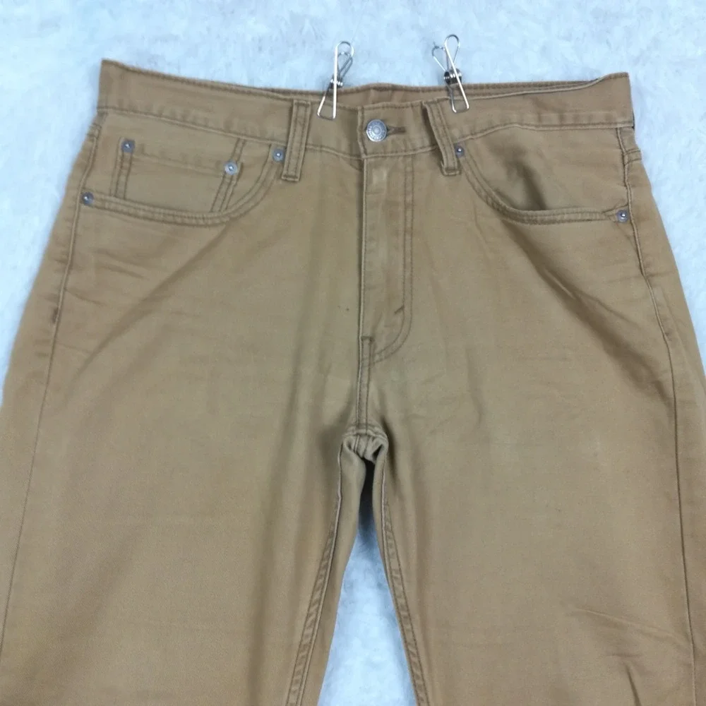 Levi's Mens Jeans 514‎ Straight Leg Regular Fit Brown Soft Washed Twill 33x32